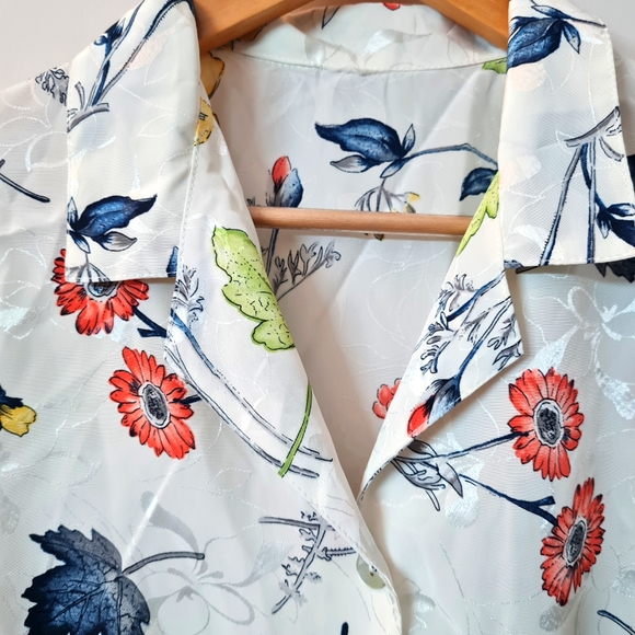 Jacquard printed crop shirt - Picture 4 of 4